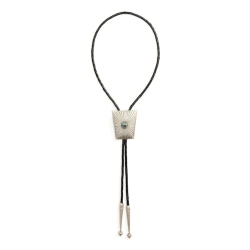 laydown image of Turquiose Stone Bolo Tie