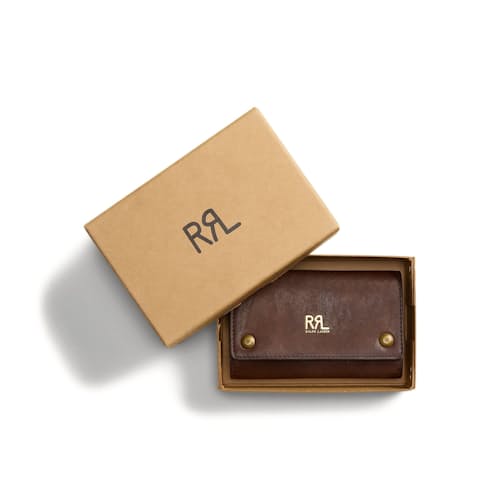 laydown image of Leather Travel Vanity Kit