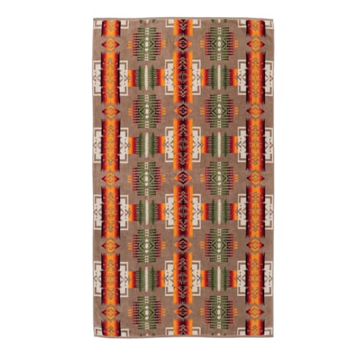 laydown image of Oversized Jacquard Towel