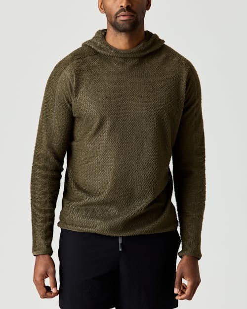 on model image of Alpha Direct Fleece Hoodie