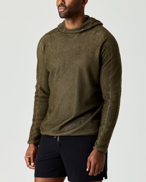 on model image of Alpha Direct Fleece Hoodie