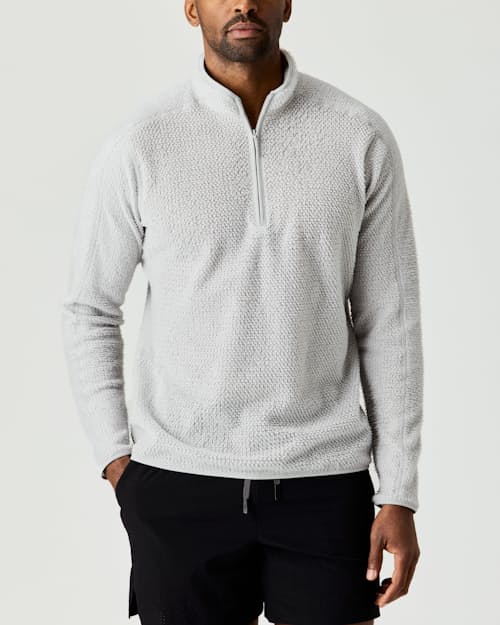 on model image of Alpha Direct Fleece Quarter Zip
