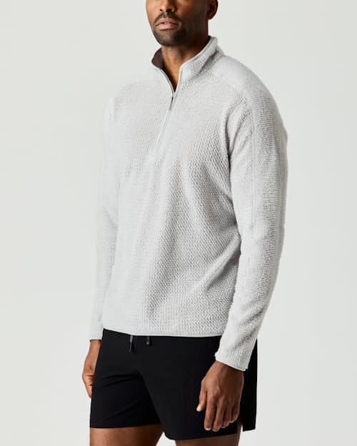 on model image of Alpha Direct Fleece Quarter Zip
