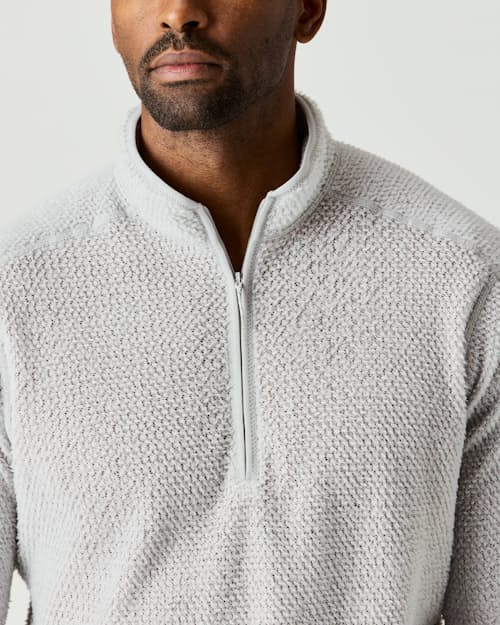 on model image of Alpha Direct Fleece Quarter Zip