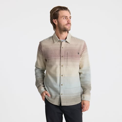 on model image of Crossroads Flannel Shirt