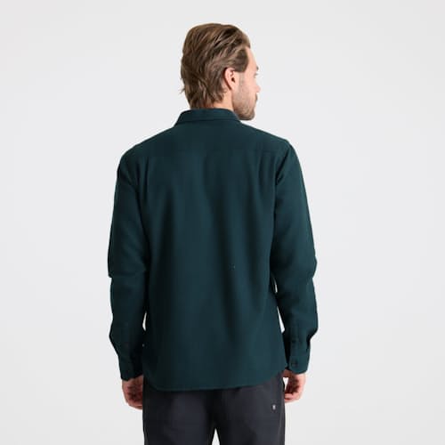 on model image of Crossroads Flannel Shirt