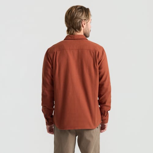 on model image of Crossroads Flannel Shirt
