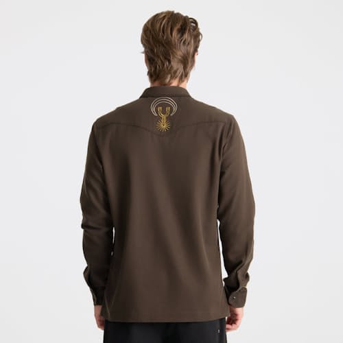 on model image of Guacho Range Shirt