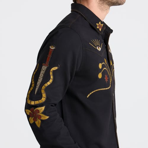 on model image of Guacho Range Shirt
