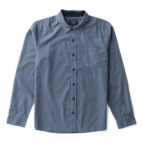 laydown image of Made to Fade Long Sleeve Button-up Shirt