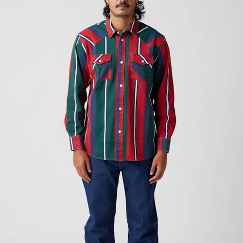 on model image of Amarillo Long Sleeve Shirt