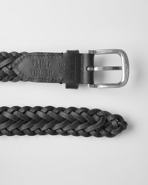 laydown detail image of Braided Leather Belt