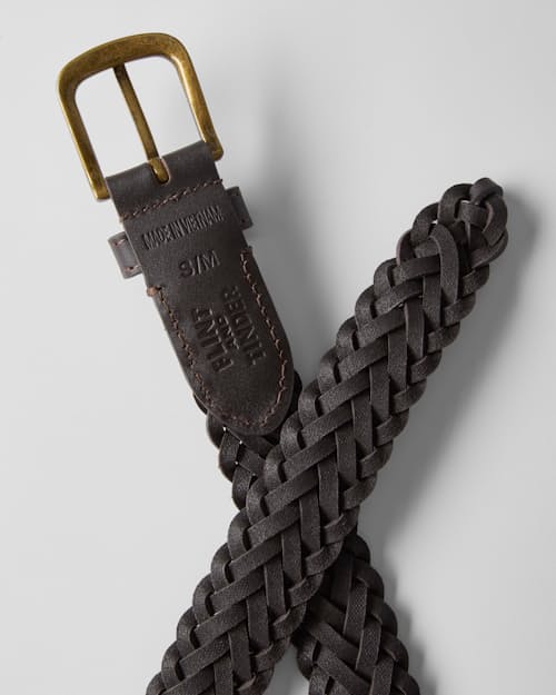 laydown detail image of Braided Leather Belt