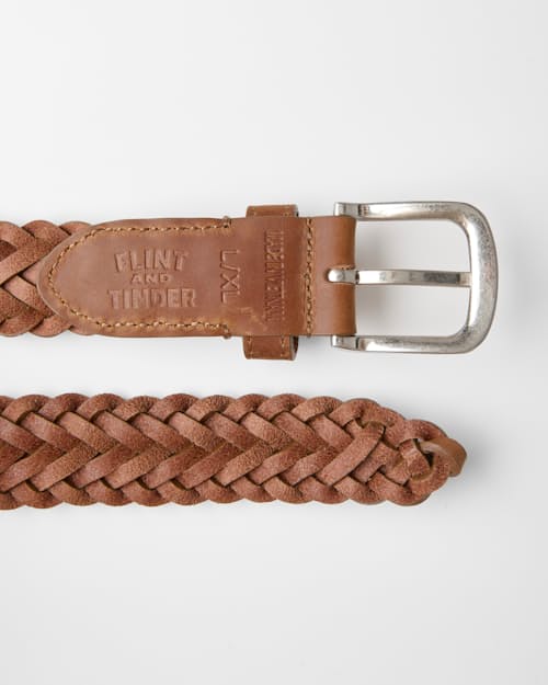 laydown detail image of Braided Leather Belt