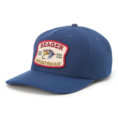 laydown image of Seager Sportsman Snapback Hat