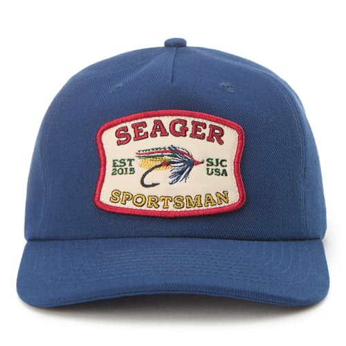 laydown image of Seager Sportsman Snapback Hat