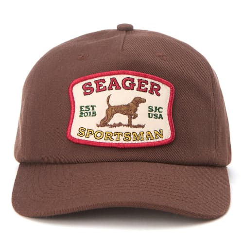laydown image of Seager Sportsman Snapback Hat