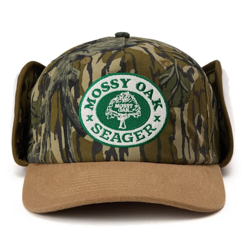 laydown image of Seager x Mossy Oak Flapjack Hat