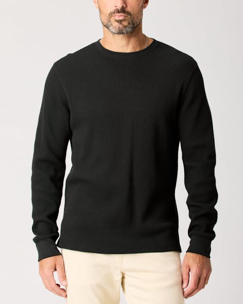 lifestyle image of Waffle Thermal Crewneck