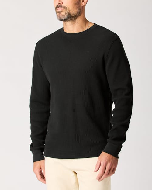 lifestyle image of Waffle Thermal Crewneck