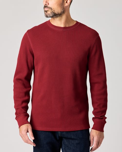 lifestyle image of Waffle Thermal Crewneck