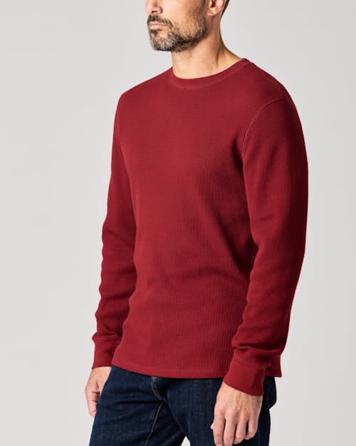 lifestyle image of Waffle Thermal Crewneck