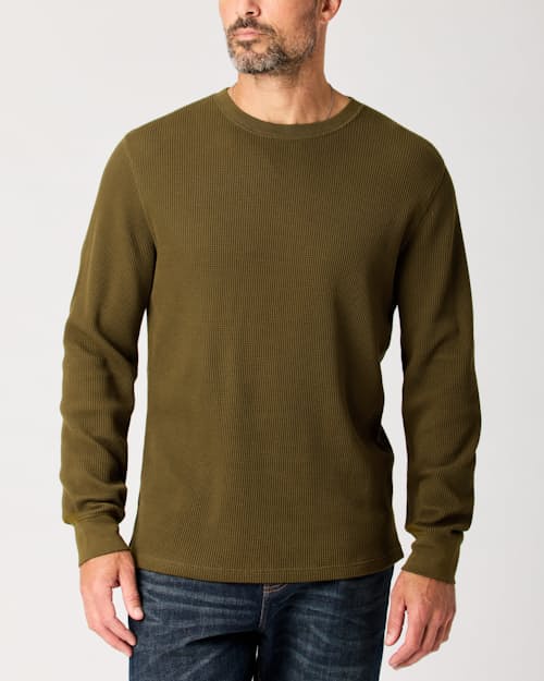 lifestyle image of Waffle Thermal Crewneck