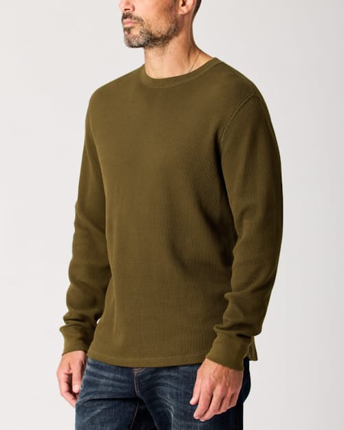 lifestyle image of Waffle Thermal Crewneck