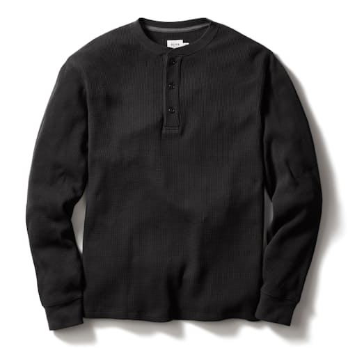 laydown image of Waffle Thermal Henley