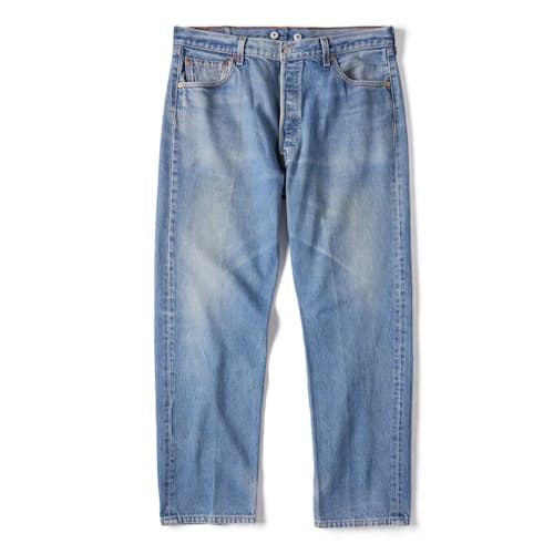 laydown image of Vintage 1990s Levi's Made in USA Jeans