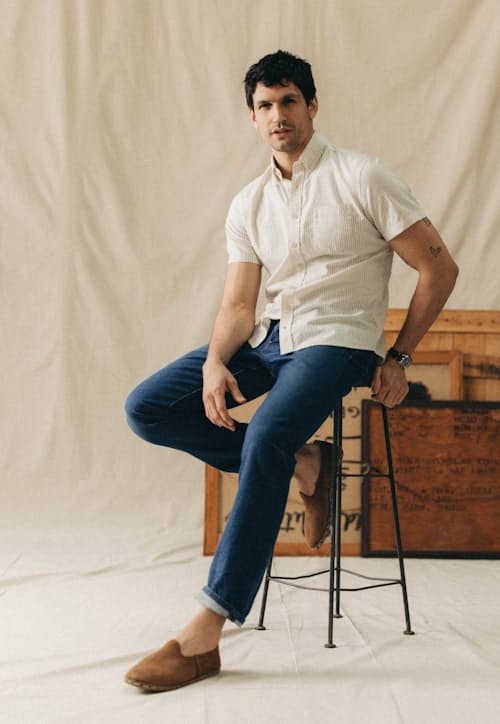 on model image of The Jack Short Sleeve Shirt