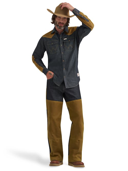on model image of Wild Adventure Jean