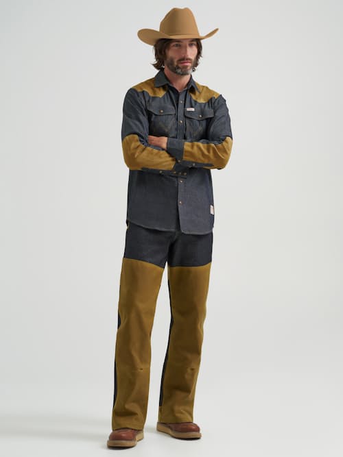 on model image of Wild Adventure Jean
