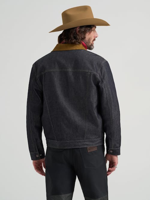 on model image of Denim Work Jacket