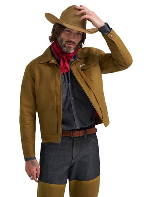 on model image of Wool Lined Adventure Jacket