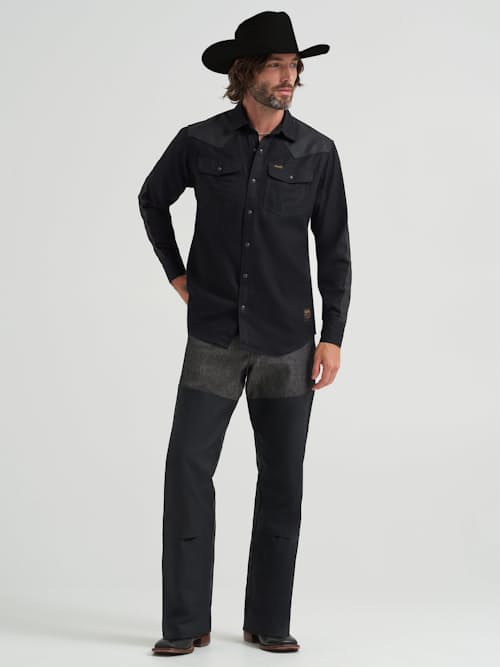 on model image of Wild Adventure Shirt