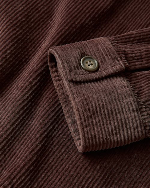 laydown detail image of Straight Hem Corduroy Workshirt
