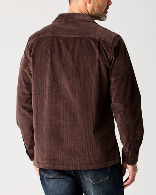 lifestyle image of Classic Corduroy Camp Overshirt