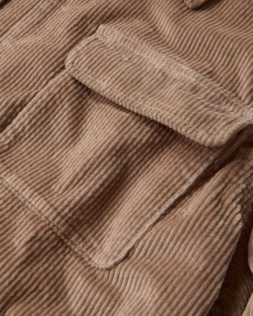 laydown detail image of Straight Hem Corduroy Workshirt