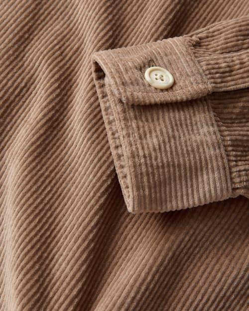 laydown detail image of Straight Hem Corduroy Workshirt