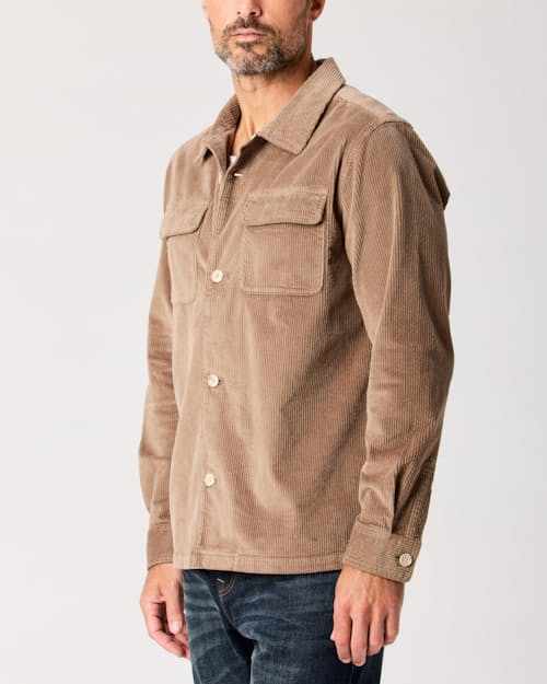 lifestyle image of Classic Corduroy Camp Overshirt