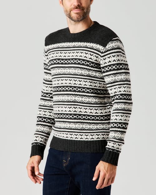 lifestyle image of Merino Fair Isle Sweater