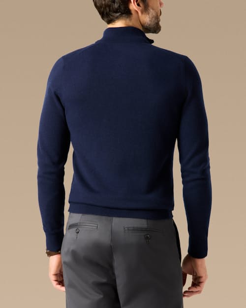 lifestyle image of EasyCash Merino Quarter Zip Sweater