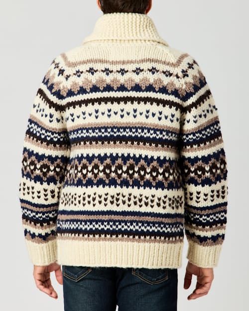 lifestyle image of Flint and Tinder x Kanata Canadian Handknit Cardigan