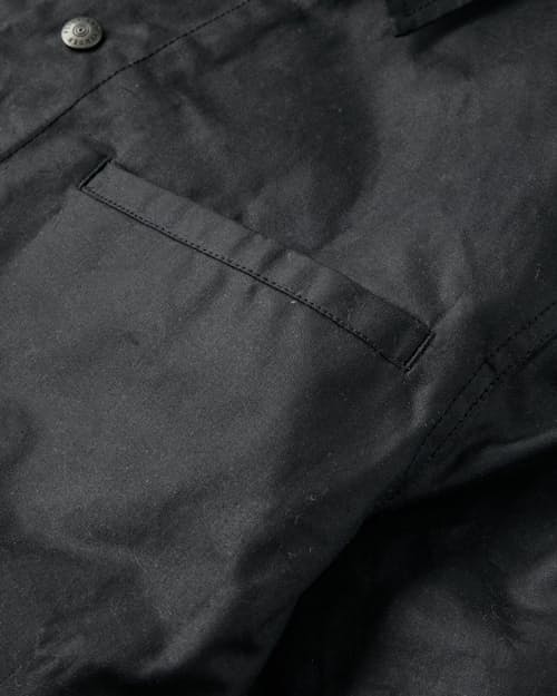 laydown detail image of The James Waxed Snap Jacket - Tall