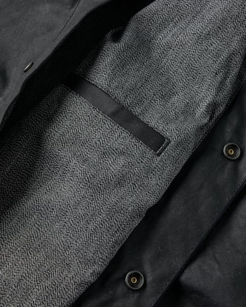 laydown detail image of The James Waxed Snap Jacket - Tall