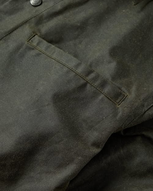 laydown detail image of The James Waxed Snap Jacket - Tall