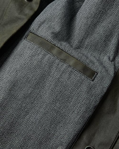 laydown detail image of The James Waxed Snap Jacket - Tall
