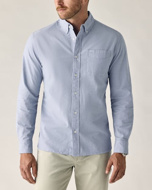 on model image of Oxford Draftsman Shirt