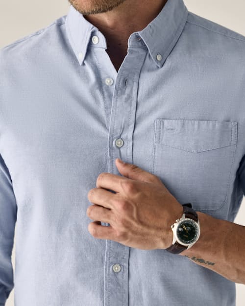 on model image of Oxford Draftsman Shirt